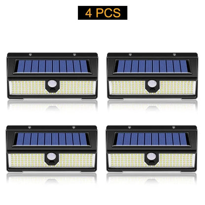 190 LED Solar Wall Light Outdoor Waterproof with Motion Sensor