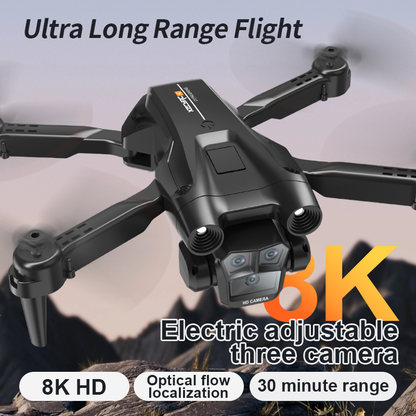 Hydra Drone 8K Professional Foldable with Triple HD Wide Angle Cameras